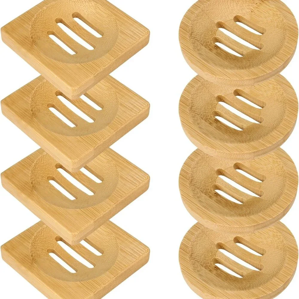💲BOGO💲  NEW Set of 2 Bamboo Soap Holders - Picture 3 of 9